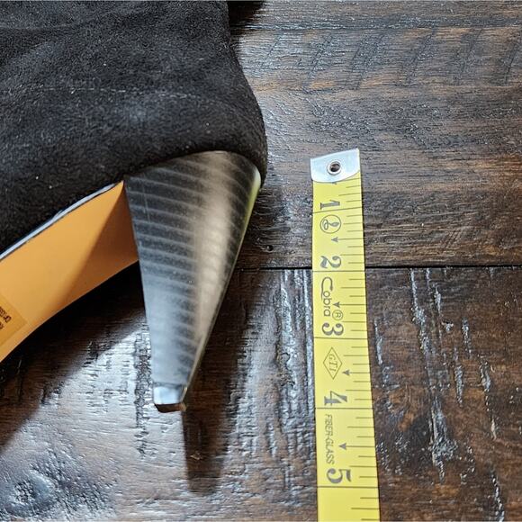 Express black suede cone heeled boots size 6‎ - Picture 6 of 8